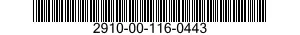 2910-00-116-0443  2910001160443 001160443