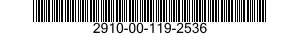 2910-00-119-2536  2910001192536 001192536