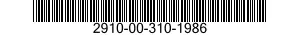 2910-00-310-1986  2910003101986 003101986