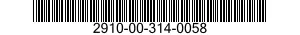 2910-00-314-0058  2910003140058 003140058