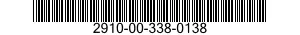 2910-00-338-0138 FILTER ELEMENT,FLUID 2910003380138 003380138