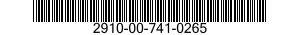 2910-00-741-0265  2910007410265 007410265