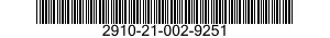 2910-21-002-9251 GASKET 2910210029251 210029251
