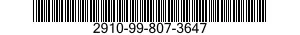2910-99-807-3647  2910998073647 998073647