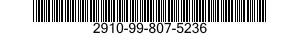 2910-99-807-5236  2910998075236 998075236