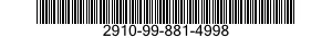 2910-99-881-4998 CONTROL LEVER ASSEM 2910998814998 998814998