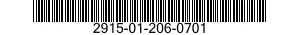 2915-01-206-0701 FUEL CONTROL,MAIN,TURBINE ENGINE 2915012060701 012060701