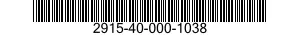 2915-40-000-1038 FUEL CONTROL,AFTERBURNER,TURBINE ENGINE 2915400001038 400001038