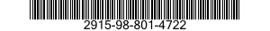 2915-98-801-4722 FILTER SUBASSEMBLY 2915988014722 988014722