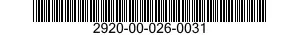 2920-00-026-0031  2920000260031 000260031