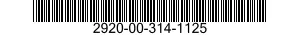 2920-00-314-1125  2920003141125 003141125