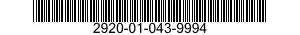 2920-01-043-9994 SWITCH,LOCK,IGNITION 2920010439994 010439994