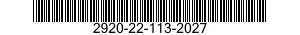 2920-22-113-2027 PLUG,SPARKING 2920221132027 221132027