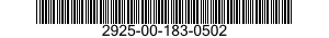 2925-00-183-0502  2925001830502 001830502