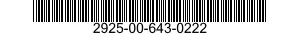 2925-00-643-0222 CABLE ASSEMBLY,SPECIAL PURPOSE,ELECTRICAL 2925006430222 006430222