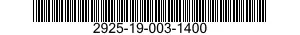 2925-19-003-1400 SWITCH,LOCK,IGNITION 2925190031400 190031400