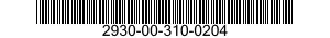 2930-00-310-0204  2930003100204 003100204