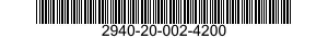 2940-20-002-4200 FILTER ELEMENT,INTAKE AIR CLEANER 2940200024200 200024200