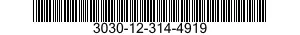 3030-12-314-4919 BELTS,V,MATCHED SET 3030123144919 123144919