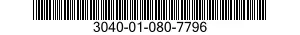 3040-01-080-7796 SHAFT,TAKE UP REEL 3040010807796 010807796