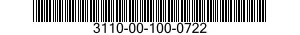 3110-00-100-0722 CONE AND ROLLERS,TAPERED ROLLER BEARING 3110001000722 001000722