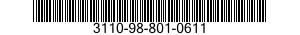 3110-98-801-0611 BEARING,ROLLER,NEEDLE 3110988010611 988010611
