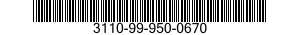 3110-99-950-0670 BEARING,BALL,THRUST 3110999500670 999500670