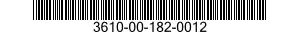 3610-00-182-0012  3610001820012 001820012