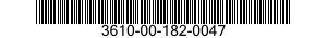 3610-00-182-0047  3610001820047 001820047