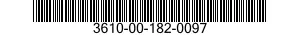 3610-00-182-0097  3610001820097 001820097
