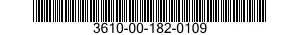 3610-00-182-0109  3610001820109 001820109