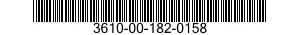 3610-00-182-0158  3610001820158 001820158