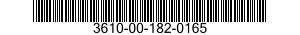3610-00-182-0165  3610001820165 001820165