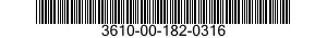 3610-00-182-0316  3610001820316 001820316