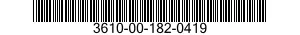 3610-00-182-0419  3610001820419 001820419