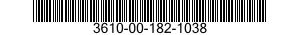 3610-00-182-1038  3610001821038 001821038