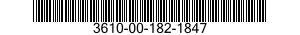 3610-00-182-1847  3610001821847 001821847