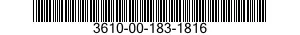 3610-00-183-1816  3610001831816 001831816
