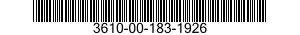 3610-00-183-1926  3610001831926 001831926