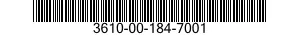 3610-00-184-7001  3610001847001 001847001