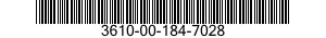 3610-00-184-7028  3610001847028 001847028