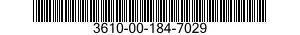 3610-00-184-7029  3610001847029 001847029