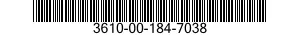 3610-00-184-7038  3610001847038 001847038