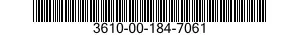 3610-00-184-7061  3610001847061 001847061