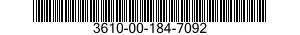 3610-00-184-7092  3610001847092 001847092