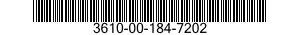 3610-00-184-7202  3610001847202 001847202