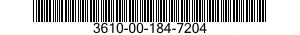 3610-00-184-7204  3610001847204 001847204