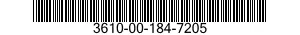 3610-00-184-7205  3610001847205 001847205