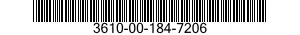 3610-00-184-7206  3610001847206 001847206