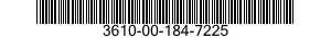 3610-00-184-7225  3610001847225 001847225